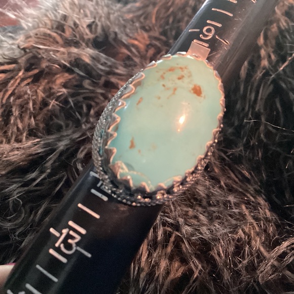KZ HUGE WOMANS TURQUOISE RINGSTUNNING SIZE 11 KAZAKHASTAN